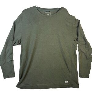 The North Face Men's size XXL Green Pullover Sweater long Sleeve Logo Crew Neck